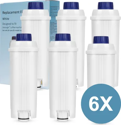 Obrázek produktu pro Yakimz Vodní filtr pro Delonghi Kávovar Vodní filtr kompatibilní pro DLSC002 ECAM ETAM 60 litrů vody s aktivním uhlím 6 kusů