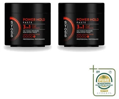 Zdjęcie produktu dla 2 sztuki pasty do włosów Syoss Power Hold - 150 ml - zestaw ekonomiczny