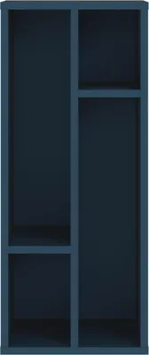 Produktbild von Forte ALICE SPRINGS Schrankeinsatz 30, modern-minimalistisch, 4 Fächer, Organisation, Holzwerkstoff, Nachtblau, 30 cm breit x 72,1 cm hoch x 34,8 cm tief