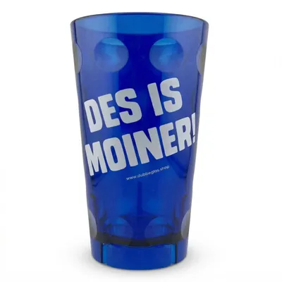 DES IS MOINER! Dubbebecher 0,5 (Blau) Liter aus Plastik - Pfälzer Dubbeglas