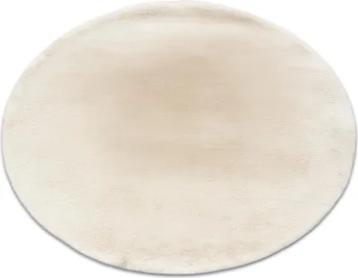 Produktbild von Teppich BUNNY Kreis Elfenbein IMITATION VON KANINCHENPELZ beige rund 200 cm