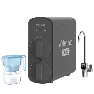 Produktbild von Waterdrop G5P700 Umkehrosmoseanlage, 700 GPD, mit einer zusätzlichen WD-PT-05B Wasserfilterkanne