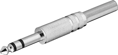 Immagine prodotto di goobay Klinkenstecker 6,35 mm stereo Metallausführung mit Knickschutz (Bulk)