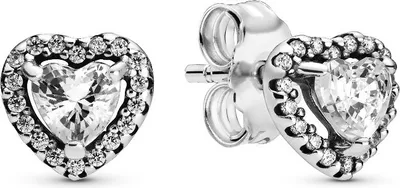 Zdjęcie produktu dla Pandora 298427C01 Kolczyki sztyfty damskie Sublime Hearts Sterling Silver