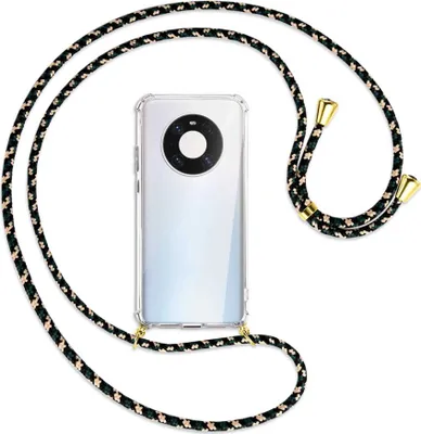 Produktbild von Handykette Backcover-Schutzhülle mit Band (Metall goldfarben) für Huawei Mate 40 Pro - camouflage