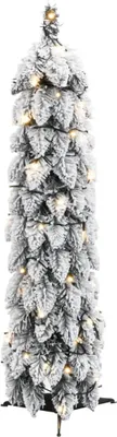 Immagine prodotto di vidaXL Albero di Natale artificiale con luci e neve, 30 LED, 60 cm