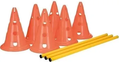 Obrázek produktu pro TRIXIE Agility překážková dráha pro psy, Ø 23 x 30 cm, 78 cm, oranžová a žlutá, sada 3 ks