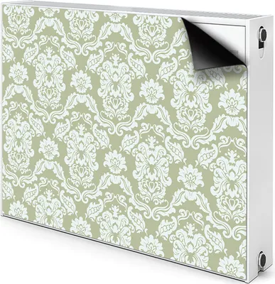 Produktbild von Magnet Heizung Verkleidung Abdeckung Heizung Heizkörperabdeckung 90x60 cm  - Grün, ornament