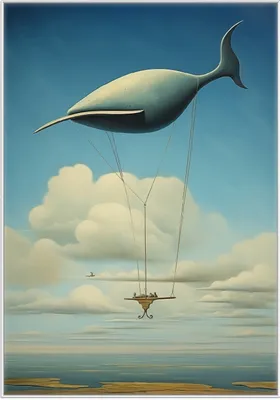 Produktbild von Wallario Wandbild Himmlische Segelfahrt, Größe: 70,30 x 100,30 cm, Poster mit weißem Kunststoffrahmen