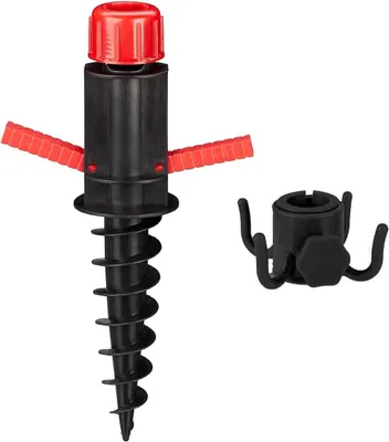 Immagine prodotto di Supporto per ombrellone, da 22-32 mm, per spiaggia, colore nero, in plastica
