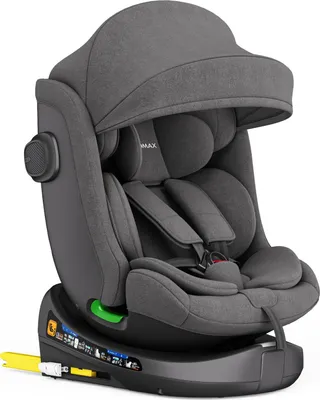 A studio shot of a car seat.