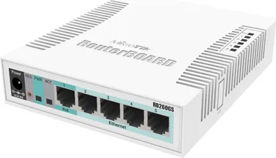 Immagine prodotto di Mikrotik RB260GS Gigabit Ethernet (10/100/1000) Power over Ethernet (PoE) White