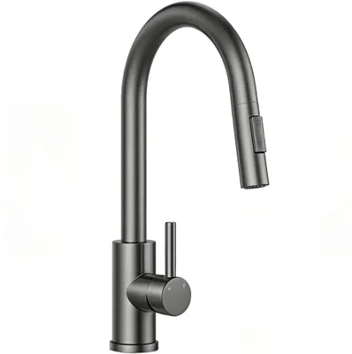 Produktbild von AICA Küchenarmatur Ausziehbar Spültischarmatur 2 Strahlarten Wasserhah Grau matt