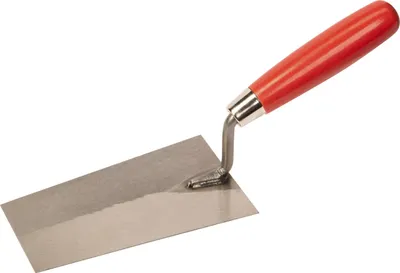 Produktbild von Eckige Kelle 140 mm für Maurerarbeiten, mit geradem Hals, gehärtet und poliert