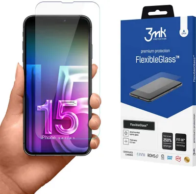 Produktbild von Apple iPhone 15 - 3mk FlexibleGlass