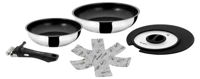 Produktbild von Pfannen-Set aus Edelstahl, Academy Double Pan 22/20, geeignet für Gas