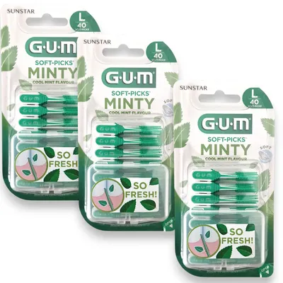 Produktbild von GUM Soft-Picks Minty - large 3x 40 Stück (1,3 - 1,5 mm)