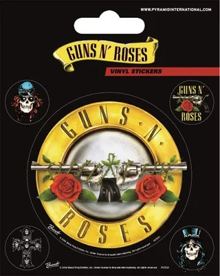 Produktbild von Guns N Roses - Patronen-Logo - Aufkleber, Vinyl 5er-Pack BS2438 (Einheitsgröße) (Bunt)