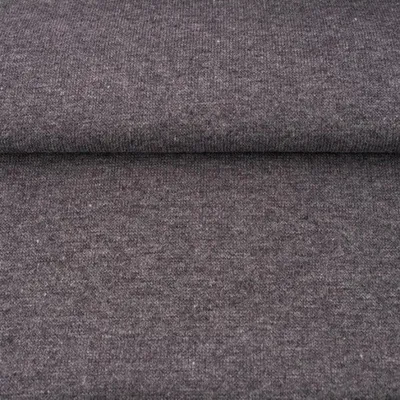 Produktbild von Bündchenstoff Strickschlauch Meterware fein grau meliert 37cm