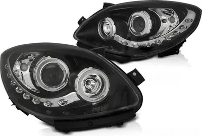 Produktbild von Scheinwerfer LED Tagfahrlicht Optik passend für Renault Twingo Bj. 07-11 Schwarz