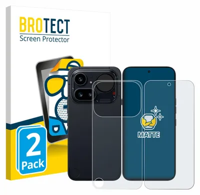 Produktbild von 2x BROTECT Schutzfolie für Nothing Phone (4a) Pro (Display+Rückseite) Displayschutz Displayschutzfolie Folie Matt Entspiegelungsfolie