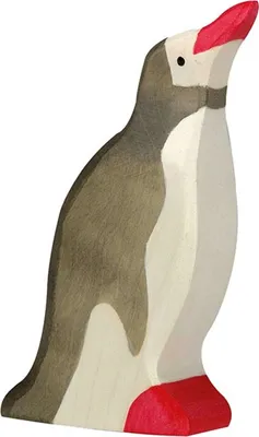 Produktbild von HOLZTIGER Pinguin aus Holz - Kopf hoch