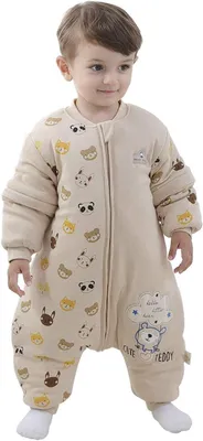 Imagen del producto de Saco de dormir para bebé, unisex, con forro cálido, de 85-95 cm, para bebés y niños pequeños de 18 a 36 meses