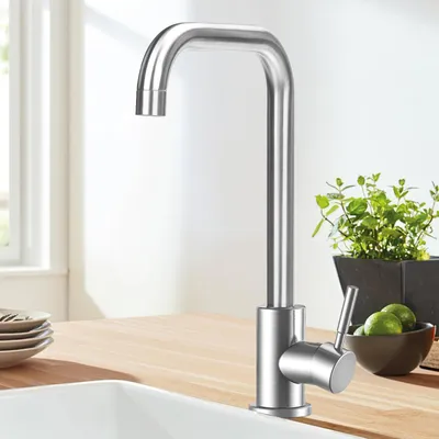 Immagine prodotto di Rubinetto da cucina, acciaio inossidabile ad alta pressione, girevole a 360°