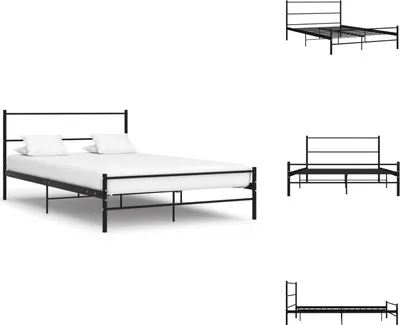 Produktbild von vidaXL Bettgestell Schwarz Metall 140×200 cm - Betten & Bettgestelle