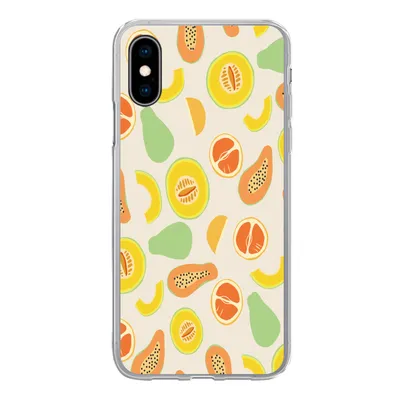 Produktbild von MuchoWow® Handyhülle Schutzhülle Hülle für iPhone X Obst - Muster - Melone Silikon Softcase Handy Hülle - Handyhülle