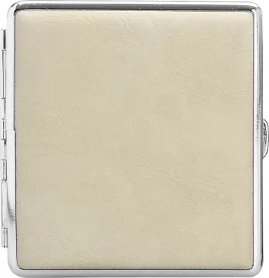 Produktbild von ZIGARETTENETUI für 20 Zigaretten Leder Optik Etui Zigarettenbox Zigarettendose Dose Box Case Geschenk 89 (Creme)