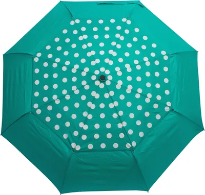 Produktbild von ACC Regenschirm mit Schutzhülle Auf-Zu-Automatik Sturmfest Mintgrün Punkte
