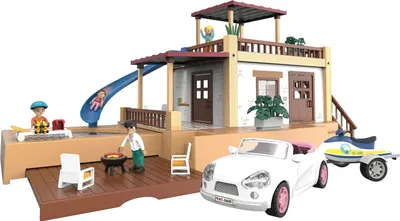 Produktbild von Playtive Strandhaus Spielzeug Licht Soundeffekt Fantasie Strandhaus