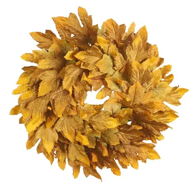 Produktbild von Künstlicher Herbstkranz aus Ahornblättern, Thanksgiving-Dekoration, Landhaus-Kranz, Türhänger für die Haustür, Wanddekoration