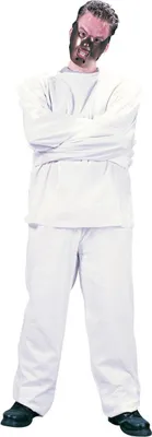 Produktbild von Irrenhauskleidung Kostüm mit Zwangsjacke für Halloween