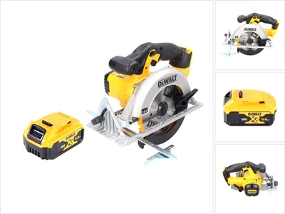 Produktbild von DeWalt DCS 391 N Akku Handkreissäge 18 V 165 mm + 1x Akku 5,0 Ah - ohne Ladegerät