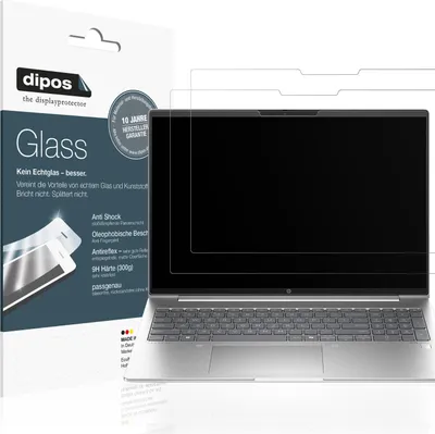 Produktbild von 2x Schutzfolie für HP ProBook 460 G11 16 Zoll matt - Anti-Shock 9H Folie dipos Glass Kunststoffglas