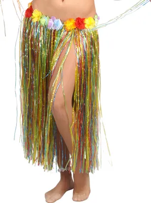 Produktbild von Hawaii Rock mit Blumen für Damen bunt ca. 75 cm