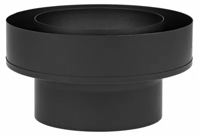 Produktbild von Raik Coltherm Übergang 150mm schwarz doppelwandig von DW auf EW für Rauchrohr / Ofenrohr