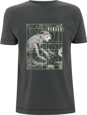 Produktbild von Pixies T-Shirt Herren Monkey Grid charcoal Band-Merch, Bands 100% Baumwolle L