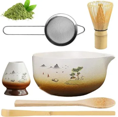 Produktbild von Keramische Theeset 6-teilig weiß Japanstil