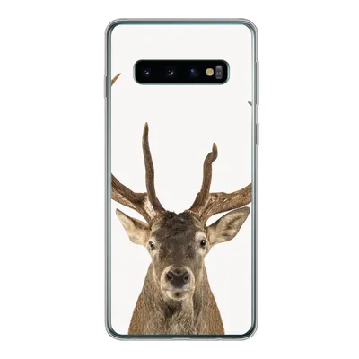 Produktbild von MuchoWow® Handyhülle Schutzhülle Hülle für Samsung Galaxy S10 Hirsche - Tiere - Geweih - Kinder - Jungen Silikon Softcase Handy Hülle - Handytasche