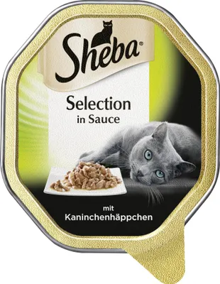 Produktbild von Sheba Kaninchenhäppchen, Adult, Kaninchen, 85 g