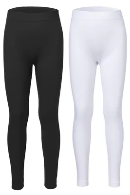 Image de Ladeheid pack de 2 caleçons longs enfants garçons pour l'hiver sport LA40-259 (noir/blanc, 146-152)