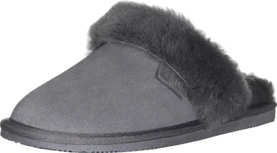 Produktbild von Damen Hausschuh Pantoffel aus Lammfell in 3 Farben TPR Pelzbesatz