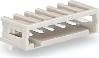 Produktbild von WAGO THT-Stiftleiste;Lötstift 0,8 x 0,8 mm;abgewinkelt;lichtgrau 733-366