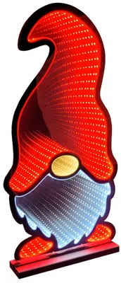 LED-Kabouter mit Infinity-Effekt, 32x7x60 cm, Timer, 163 LEDs
