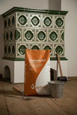 Produktbild von Haftmörtel 1000°C – Klebemörtel für Schamotte, Kamin & Kachelofen, 20 kg