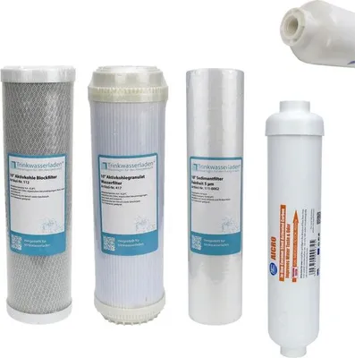 Produktbild von Filter Set 10' 4-teilig Ersatzfilter Umkehrosmose Anlage RO Sediment Aktivkohle