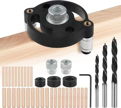 Image de Jeu de 41 gabarits de perçage pour le travail du bois, 6-10 mm